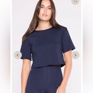 NWT Ripley Rader Navy short sleeve top size 2 (small)